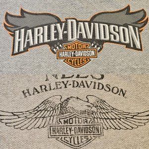 Y2K Medium Harley Davidson Graphic Spellout Tshirt Ventilated Galesburg Illinois